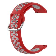 Ремінець Deexe Dual Color для Samsung Galaxy Watch 3 (45mm) - Red / Grey