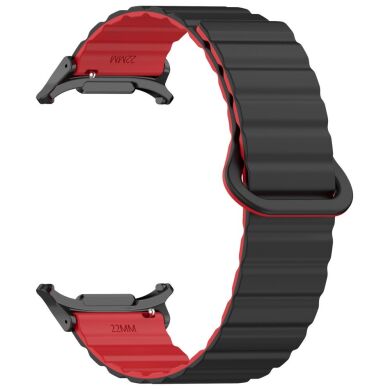 Ремінець Deexe Magnetic Band для Samsung Galaxy Watch Ultra (47mm) - Black / Red