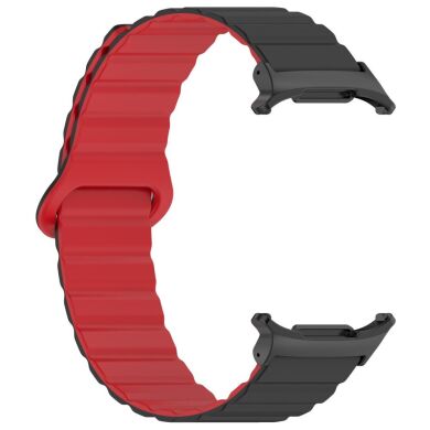 Ремінець Deexe Magnetic Band для Samsung Galaxy Watch Ultra (47mm) - Black / Red