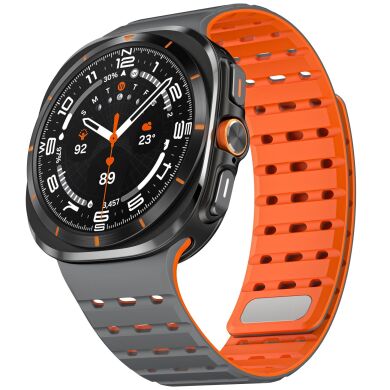 Ремешок Reframe Sport Band для Samsung Galaxy Watch Ultra (47mm) / Ultra (2025) - Grey / Orange
