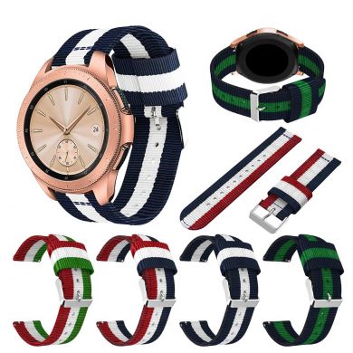 Ремешок UniCase Nylon для Samsung Galaxy Watch 42mm / Watch 3 41mm - Green / White / Red