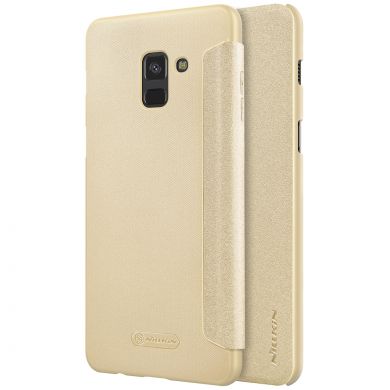 Чехол-книжка NILLKIN Sparkle Series для Samsung Galaxy A8+ 2018 (A730) - Gold