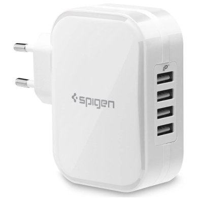 Сетевое зарядное устройство Spigen (SGP) F401 (4USB) - White