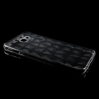 Силиконовый чехол Deexe 3D Diamond Texture для Samsung Galaxy J4+ (J415) - Transparent