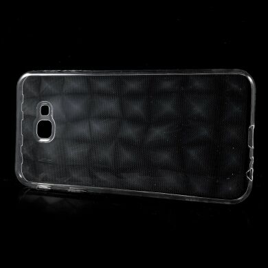 Силиконовый чехол Deexe 3D Diamond Texture для Samsung Galaxy J4+ (J415) - Transparent