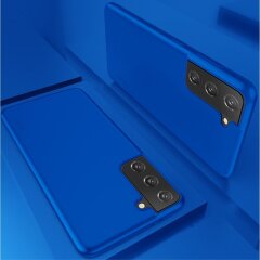 Силиконовый чехол X-LEVEL Matte для Samsung Galaxy S21 (G991) - Blue