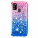 Силиконовый (TPU) чехол Deexe Fashion Glitter для Samsung Galaxy M30s (M307) / Galaxy M21 (M215) - Rose / Blue. Фото 2 из 5
