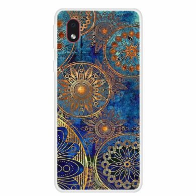 Силиконовый (TPU) чехол Deexe Life Style для Samsung Galaxy A01 Core (A013) - Unique Flower