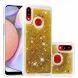Силиконовый (TPU) чехол Deexe Liquid Glitter для Samsung Galaxy A10s (A107) - Gold. Фото 1 из 7