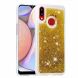 Силиконовый (TPU) чехол Deexe Liquid Glitter для Samsung Galaxy A10s (A107) - Gold. Фото 3 из 7
