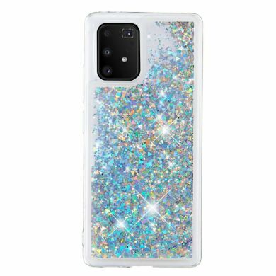 Силиконовый (TPU) чехол Deexe Liquid Glitter для Samsung Galaxy S10 Lite (G770) - Silver