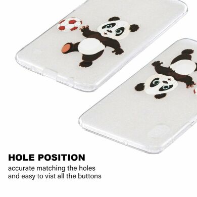Силіконовий (TPU) чохол Deexe Pretty Glossy для Samsung Galaxy A10 (A105) - Panda Football