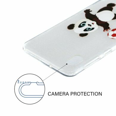 Силіконовий (TPU) чохол Deexe Pretty Glossy для Samsung Galaxy A10 (A105) - Panda Football