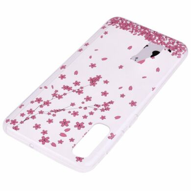 Силіконовий (TPU) чохол Deexe Pretty Glossy для Samsung Galaxy A50 (A505) / A30s (A307) / A50s (A507) - Flower and Cat