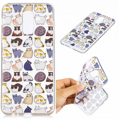 Силиконовый (TPU) чехол Deexe Pretty Glossy для Samsung Galaxy A6+ 2018 (A605) - Cartoon Animals