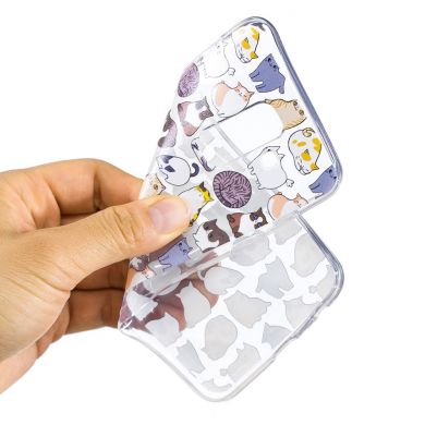 Силиконовый (TPU) чехол Deexe Pretty Glossy для Samsung Galaxy A6+ 2018 (A605) - Cartoon Animals