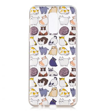 Силиконовый (TPU) чехол Deexe Pretty Glossy для Samsung Galaxy A6+ 2018 (A605) - Cartoon Animals