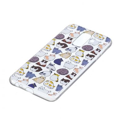 Силиконовый (TPU) чехол Deexe Pretty Glossy для Samsung Galaxy A6+ 2018 (A605) - Cartoon Animals