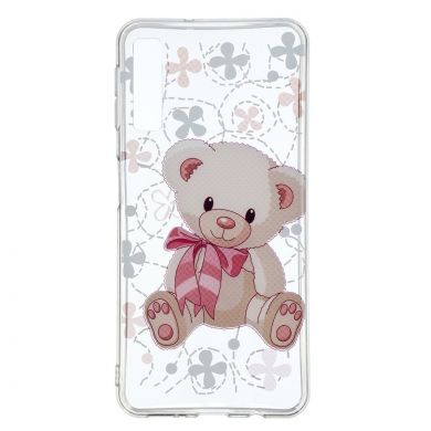 Силиконовый (TPU) чехол Deexe Pretty Glossy для Samsung Galaxy A7 2018 (A750) - Adorable Bear