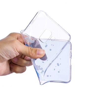 Силиконовый (TPU) чехол Deexe Pretty Glossy для Samsung Galaxy A8+ (A730) - Dolphin and Seal