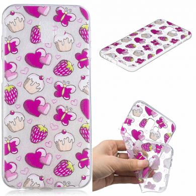 Силіконовий (TPU) чохол Deexe Pretty Glossy для Samsung Galaxy J6+ (J610) - Cakes and Strawberries