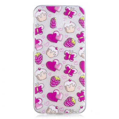 Силіконовий (TPU) чохол Deexe Pretty Glossy для Samsung Galaxy J6+ (J610) - Cakes and Strawberries