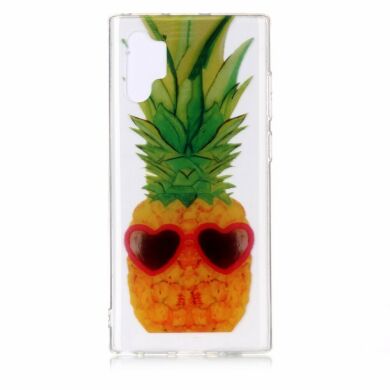 Силіконовий (TPU) чохол Deexe Pretty Glossy для Samsung Galaxy Note 10+ (N975) - Pineapple