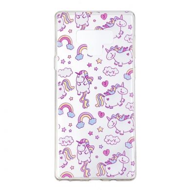 Силиконовый (TPU) чехол Deexe Pretty Glossy для Samsung Galaxy Note 9 (N960) - Lovely Unicorns