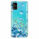 Силиконовый (TPU) чехол Deexe Pretty Glossy для Samsung Galaxy S20 (G980) - Blue Flowers. Фото 1 из 5