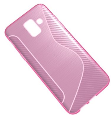 Силиконовый (TPU) чехол Deexe S Line для Samsung Galaxy A6 2018 (A600) - Pink