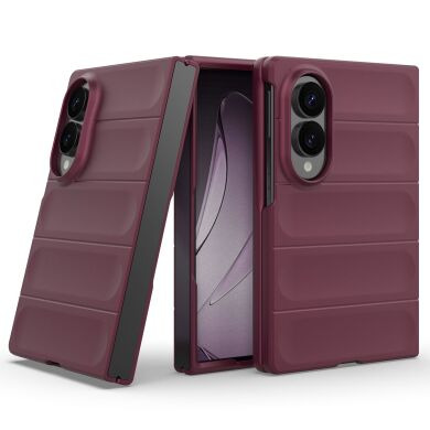 Силиконовый (TPU) чехол Deexe Terra Case (FF) для Samsung Galaxy Fold 8 - Wine Red