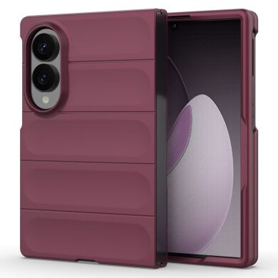 Силиконовый (TPU) чехол Deexe Terra Case (FF) для Samsung Galaxy Fold 8 - Wine Red