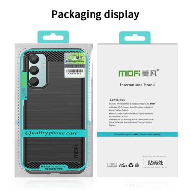 Силіконовий (TPU) чохол MOFI Carbon Fiber для Samsung Galaxy M15 (M156) - Red