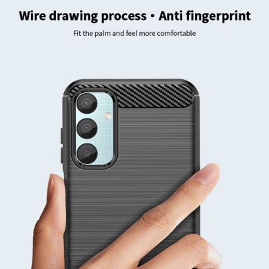 Силиконовый (TPU) чехол MOFI Carbon Fiber для Samsung Galaxy M15 (M156) - Black