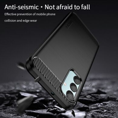Силіконовий (TPU) чохол MOFI Carbon Fiber для Samsung Galaxy M15 (M156) - Black