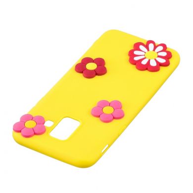 Силиконовый (TPU) чехол UniCase 3D Cartoon Pattern для Samsung Galaxy A6 2018 (A600) - Flower Pattern