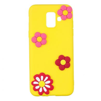 Силиконовый (TPU) чехол UniCase 3D Cartoon Pattern для Samsung Galaxy A6 2018 (A600) - Flower Pattern