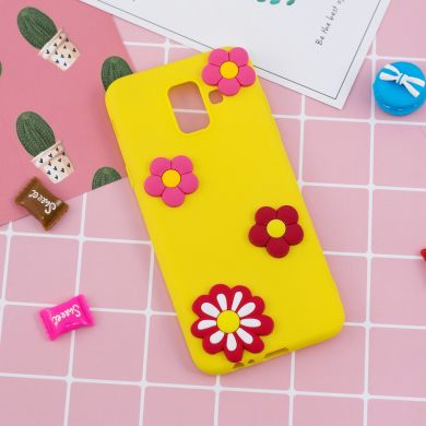 Силиконовый (TPU) чехол UniCase 3D Cartoon Pattern для Samsung Galaxy A6 2018 (A600) - Flower Pattern