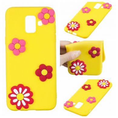 Силиконовый (TPU) чехол UniCase 3D Cartoon Pattern для Samsung Galaxy A6 2018 (A600) - Flower Pattern