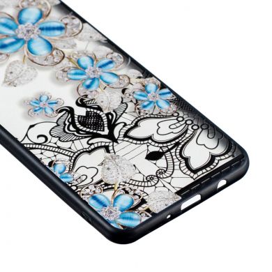 Защитный чехол UniCase Shiny Flowers для Samsung Galaxy A7 2018 (A750) - Blue Flower