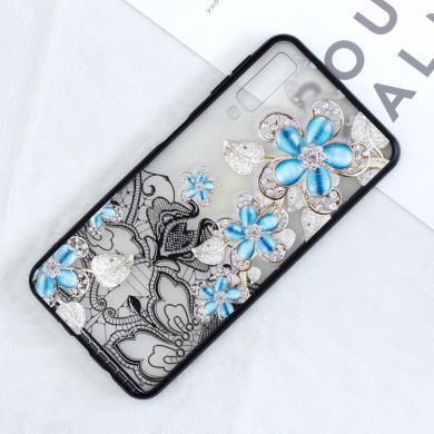 Защитный чехол UniCase Shiny Flowers для Samsung Galaxy A7 2018 (A750) - Blue Flower