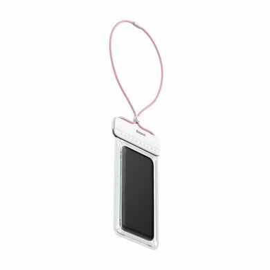Влагозащитный чехол BASEUS Let's Go Slip Cover для смартфонов с диагональю до 7.2 дюйма - White / Pink