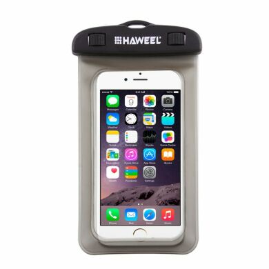 Влагозащитный чехол HAWEEL Waterproof Bag для смартфонов (размер: L) - Grey