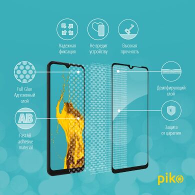 Захисне скло Piko Full Glue для Samsung Galaxy A03 Core (A032) - Black