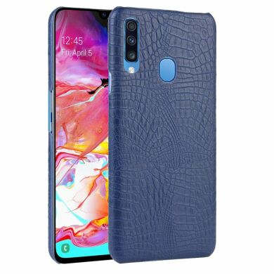 Захисний чохол Deexe Croco Style для Samsung Galaxy A20s (A207) - Blue