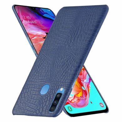 Защитный чехол Deexe Croco Style для Samsung Galaxy A20s (A207) - Blue