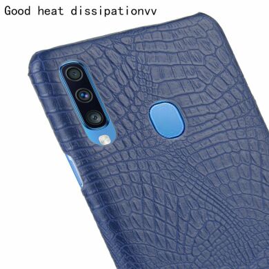 Захисний чохол Deexe Croco Style для Samsung Galaxy A20s (A207) - Blue