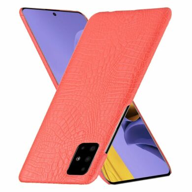 Защитный чехол Deexe Croco Style для Samsung Galaxy A51 (А515) - Red