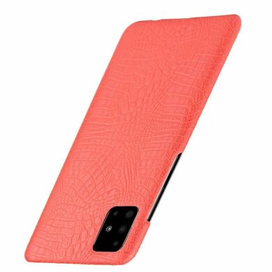 Защитный чехол Deexe Croco Style для Samsung Galaxy A51 (А515) - Red