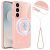 Захисний чохол Deexe Glitter Case with MagSafe для Samsung Galaxy S25 FE (S731) - Pink